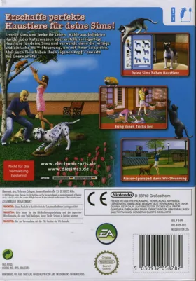 The Sims 2 - Pets box cover back